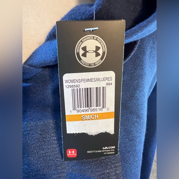 NWT Under Armour Blue Hooded Sweatshirt, size SP - Picture 2 of 6